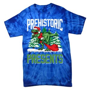 Tree Rex Santa Claus Dino Lover Merry Christmas Dinosaur Gift Tie-Dye T-Shirt