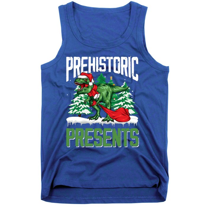 Tree Rex Santa Claus Dino Lover Merry Christmas Dinosaur Gift Tank Top