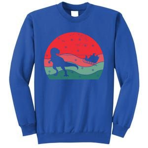 Tree Rex Santa Sleigh Ride Merry Christmas Dinosaur Gift Tall Sweatshirt