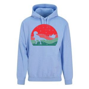 Tree Rex Santa Sleigh Ride Merry Christmas Dinosaur Gift Unisex Surf Hoodie