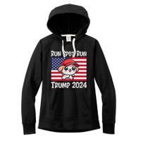 Trump Run Spot Run Debate Quote 2024 Women's Fleece Hoodie