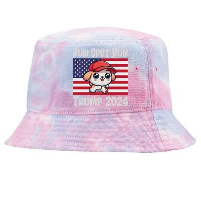 Trump Run Spot Run Debate Quote 2024 Tie-Dyed Bucket Hat