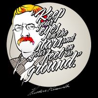 Theodore Roosevelt Sayings With Portrait Drawstring Bag