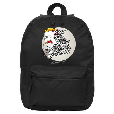 Theodore Roosevelt Sayings With Portrait 16 in Basic Backpack