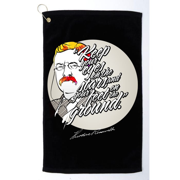 Theodore Roosevelt Sayings With Portrait Golf Towel