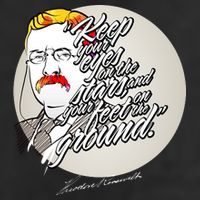 Theodore Roosevelt Sayings With Portrait Golf Towel