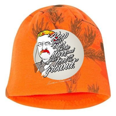 Theodore Roosevelt Sayings With Portrait Kati - Camo Knit Beanie