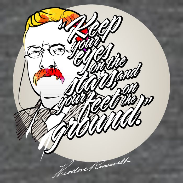 Theodore Roosevelt Sayings With Portrait 7-Panel Snapback Hat