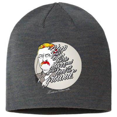 Theodore Roosevelt Sayings With Portrait Sustainable Beanie