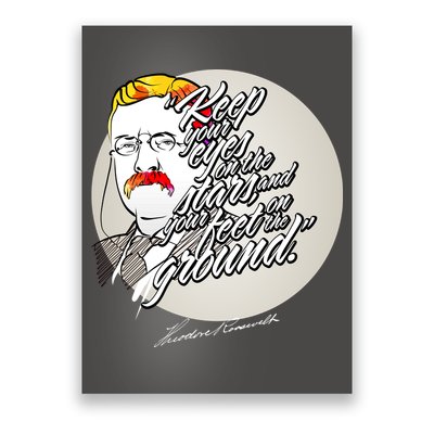Theodore Roosevelt Sayings With Portrait Poster