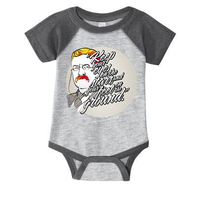 Theodore Roosevelt Sayings With Portrait Infant Baby Jersey Bodysuit