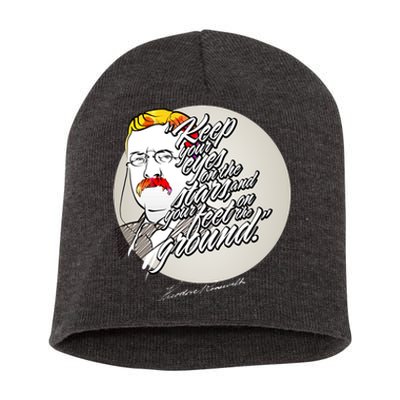 Theodore Roosevelt Sayings With Portrait Short Acrylic Beanie