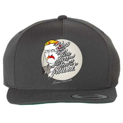 Theodore Roosevelt Sayings With Portrait Wool Snapback Cap