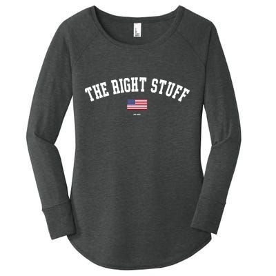 The Right Stuff Est 2024 Women's Perfect Tri Tunic Long Sleeve Shirt