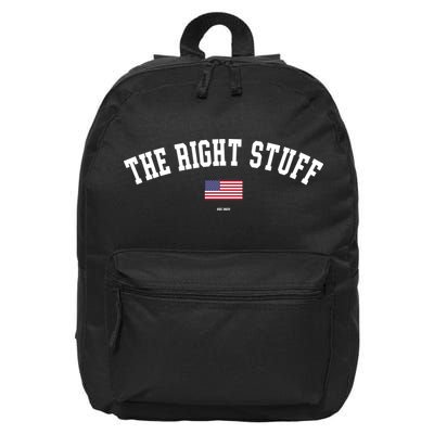 The Right Stuff Est 2024 16 in Basic Backpack