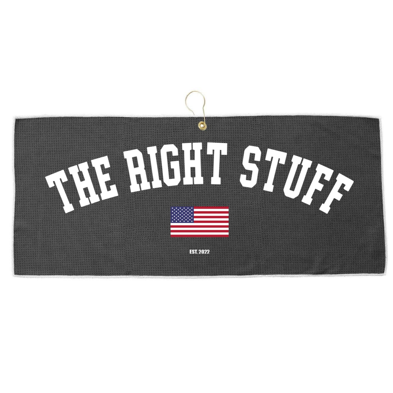 The Right Stuff Est 2024 Large Microfiber Waffle Golf Towel