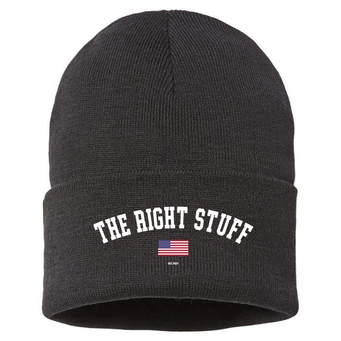 The Right Stuff Est 2024 Sustainable Knit Beanie