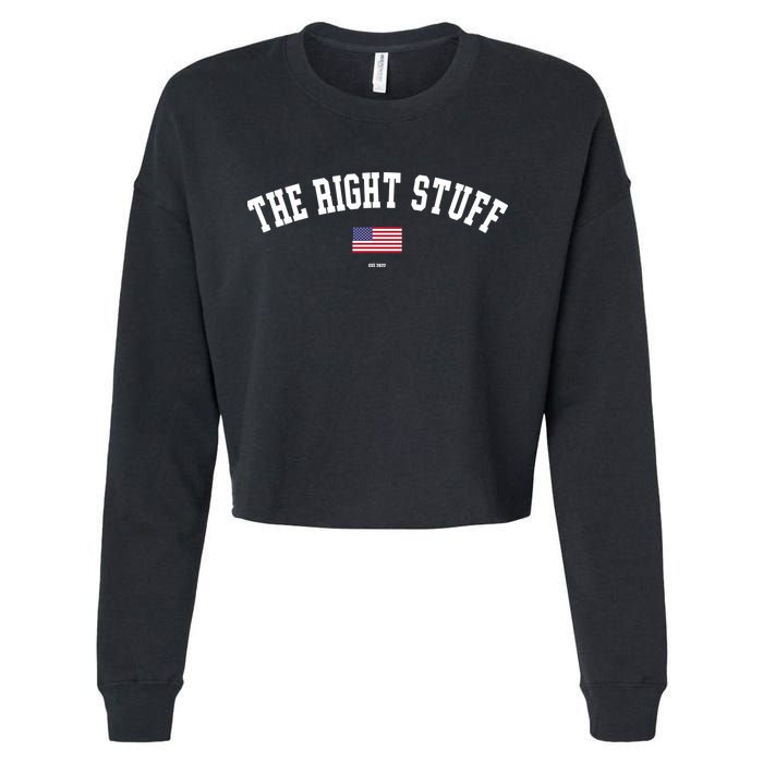 The Right Stuff Est 2024 Cropped Pullover Crew