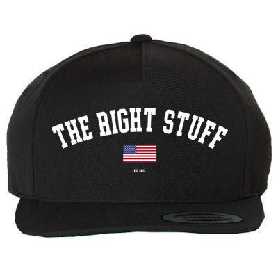 The Right Stuff Est 2024 Wool Snapback Cap