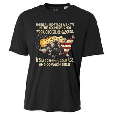 The Real Shortage We Have Is This Country Is Not Wood Cooling Performance Crew T-Shirt