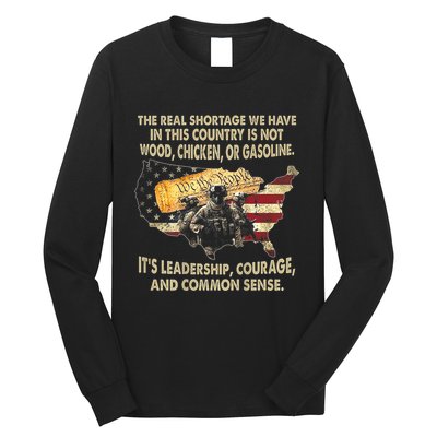 The Real Shortage We Have Is This Country Is Not Wood Long Sleeve Shirt