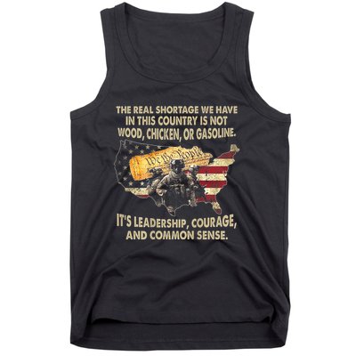 The Real Shortage We Have Is This Country Is Not Wood Tank Top