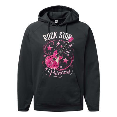 Teen Rock Star Princess Guitar Stars Performance Fleece Hoodie