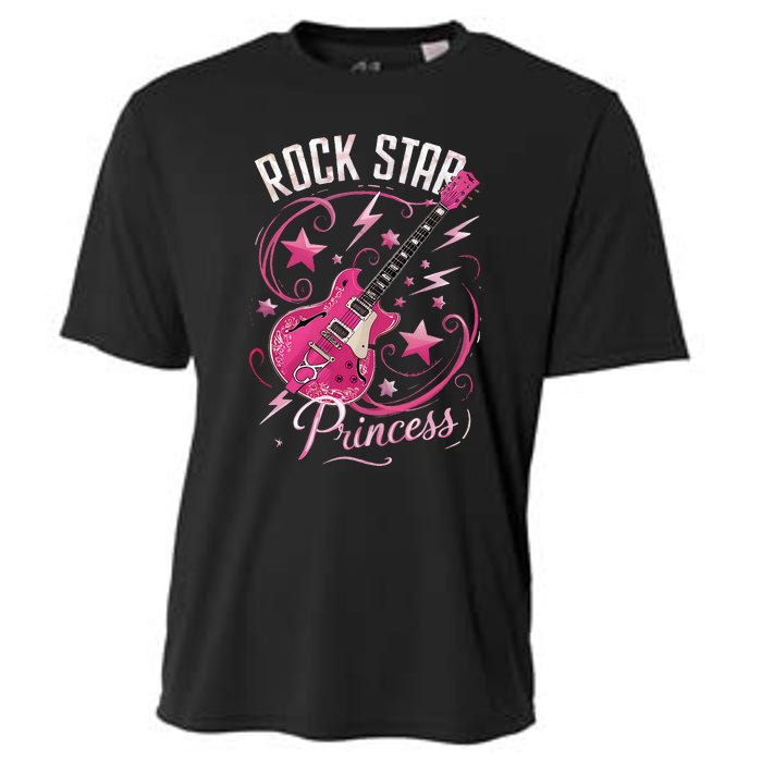 Teen Rock Star Princess Guitar Stars Cooling Performance Crew T-Shirt