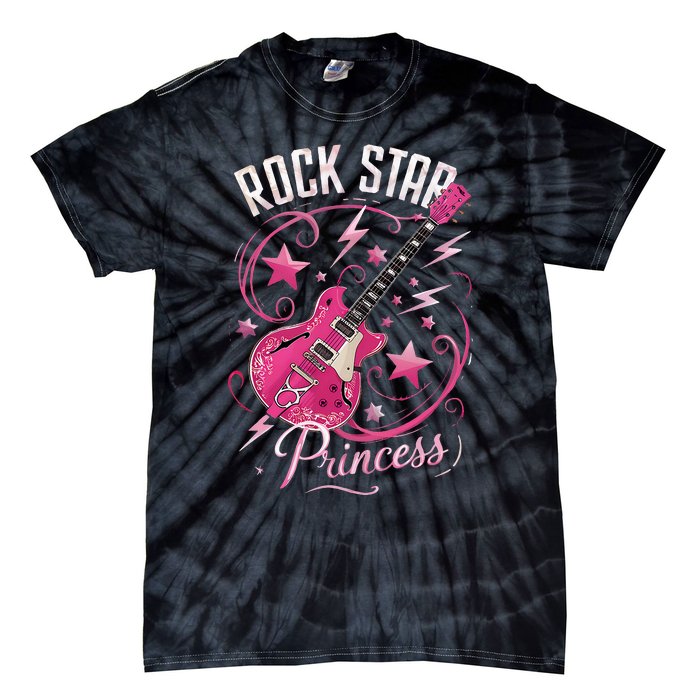 Teen Rock Star Princess Guitar Stars Tie-Dye T-Shirt