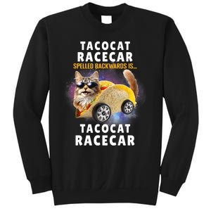 Tacocat Racecar Spelled Backwards Funny Mexican Car Taco Cat Sweatshirt