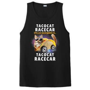 Tacocat Racecar Spelled Backwards Funny Mexican Car Taco Cat PosiCharge Competitor Tank