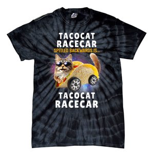 Tacocat Racecar Spelled Backwards Funny Mexican Car Taco Cat Tie-Dye T-Shirt