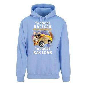 Tacocat Racecar Spelled Backwards Funny Mexican Car Taco Cat Unisex Surf Hoodie