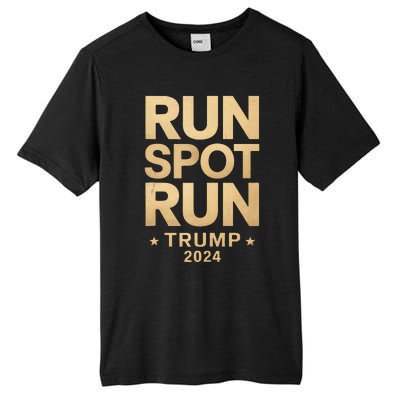 Trump Run Spot Funny Trump 2024 Tall Fusion ChromaSoft Performance T-Shirt