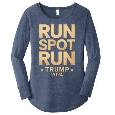 Trump Run Spot Funny Trump 2024 Women's Perfect Tri Tunic Long Sleeve Shirt