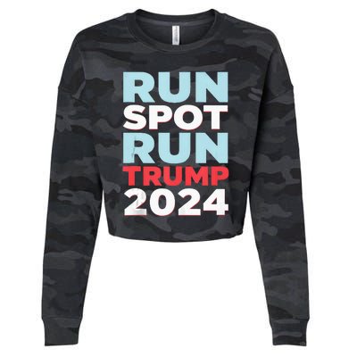 Trump Run Spot Funny Trump 2024 Debate Cropped Pullover Crew