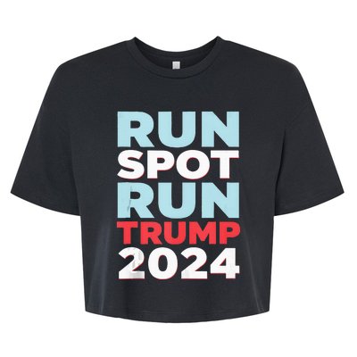 Trump Run Spot Funny Trump 2024 Debate Bella+Canvas Jersey Crop Tee