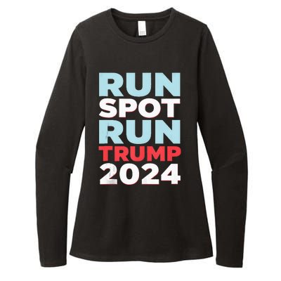 Trump Run Spot Funny Trump 2024 Debate Womens CVC Long Sleeve Shirt