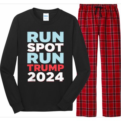 Trump Run Spot Funny Trump 2024 Debate Long Sleeve Pajama Set