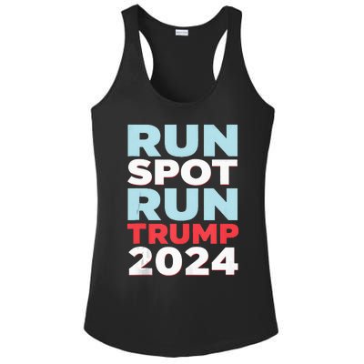 Trump Run Spot Funny Trump 2024 Debate Ladies PosiCharge Competitor Racerback Tank