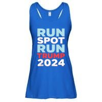 Trump Run Spot Funny Trump 2024 Debate Ladies Essential Flowy Tank