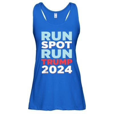 Trump Run Spot Funny Trump 2024 Debate Ladies Essential Flowy Tank