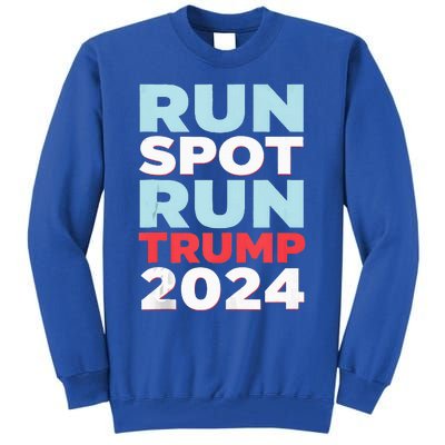 Trump Run Spot Funny Trump 2024 Debate Tall Sweatshirt