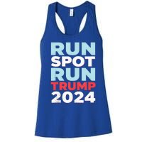 Trump Run Spot Funny Trump 2024 Debate Women's Racerback Tank