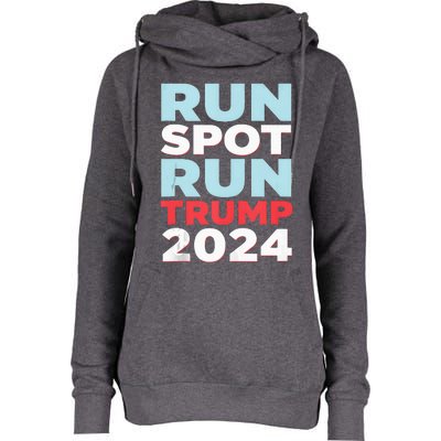 Trump Run Spot Funny Trump 2024 Debate Womens Funnel Neck Pullover Hood