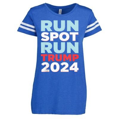 Trump Run Spot Funny Trump 2024 Debate Enza Ladies Jersey Football T-Shirt