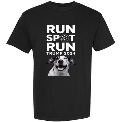 Trump Run Spot Funny Trump 2024 Debate Garment-Dyed Heavyweight T-Shirt