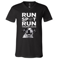 Trump Run Spot Funny Trump 2024 Debate V-Neck T-Shirt