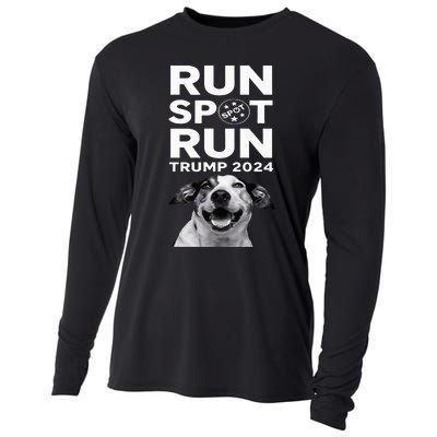 Trump Run Spot Funny Trump 2024 Debate Cooling Performance Long Sleeve Crew