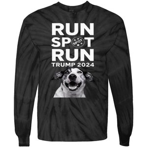 Trump Run Spot Funny Trump 2024 Debate Tie-Dye Long Sleeve Shirt